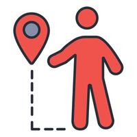 locate icon color vector