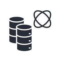 Data Science icon flat vector