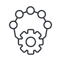 automated system icon.Editable stroke.linear style sign for use web design,logo.Symbol illustration. vector