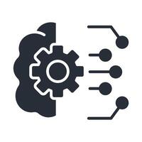 deep learning icon flat vector