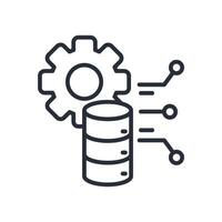 Big data icon.Editable stroke.linear style sign for use web design,logo.Symbol illustration vector