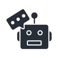 Chatbot icon flat vector