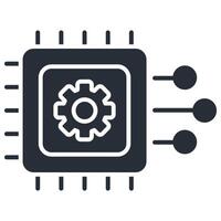 machine learning icon flat vector