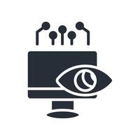 Computer Vision icon flat vector