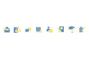 Approval icon set. Editable stroke.linear style sign for use web design vector