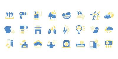 air icon set.linear style sign for use web design,logo.Symbol illustration. vector