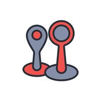 pin marker icon color vector