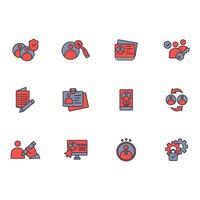 User account icon color vector