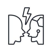 Turing test icon.Editable stroke.linear style sign for use web design,logo.Symbol illustration. vector