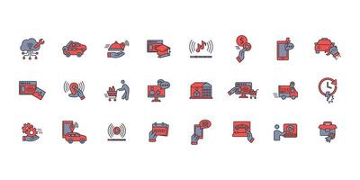 On-demand icon color vector