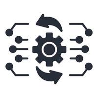 Algorithm icon flat vector