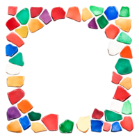 Colorful Gemstone Frame Design for Creative Projects and Displays png
