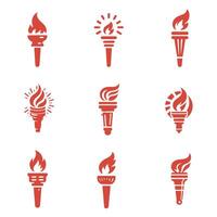 Ember Flare Torch Collection Logo vector