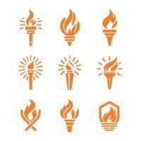 Blaze Light Torch Collection Logo vector