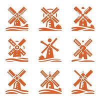WindCrest Mills collection logo vector