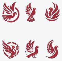 The Feathered Messenger collection logo vector