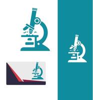 Zoom Sense Microscope Logo Design vector