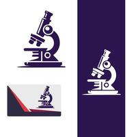 Focus Lens Microscope Logo Design vector
