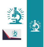 Gaze Microscope Logo Design vector
