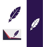 Write Glide pen logo design vector