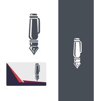 Quick Write pen logo design vector