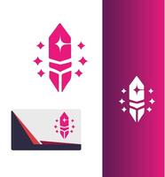 Fluid Script pen logo design vector