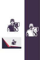 Snap Runner Delivery Gul design vector