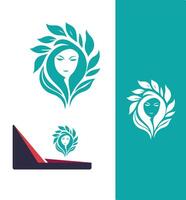 Green Goddess Dryad Woman Design vector