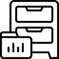 File Archive Icon. File Drawer Icon vector