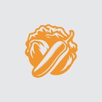 Asparagus vegetable logo vector