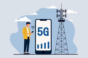 5G Network Technology for Faster and Better Connectivity vector