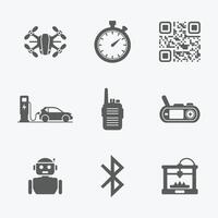 Gadgets Technology Icons Set Clean and Modern Design vector