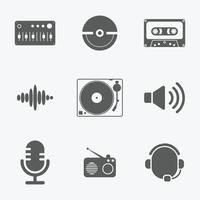 Audio and Music Equipment Icons Minimal and Versatile Style vector