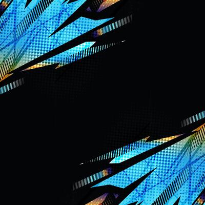 Energetic and Contemporary Abstract Sports Background With Blue and Orange Gradient Brush Strokes and Halftone Textures