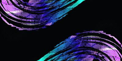 Sport Background with Colorful Gradient Brush Strokes and Halftone Effect in Grunge Style. For Cover or Poster Design vector