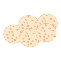 Tempeh chips or Tempeh Chips,Cracker from Indonesia vector