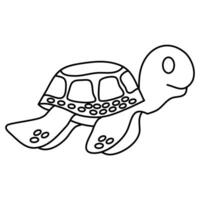 Turtle coloring book or page vector