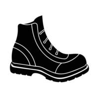 Abstract running boot outline design featuring sleek line art background vector