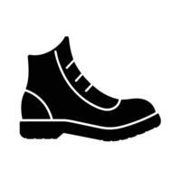 Clean running boot icon design displaying creative line art background vector
