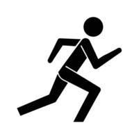 Contemporary runner icon design displaying creative crisp line art background vector