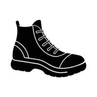 Dynamic running boot illustration design featuring modern line art background vector