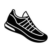 Dynamic running shoe outline design showcasing creative line art background vector