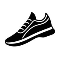 Dynamic running sneaker graphic design displaying creative line art background vector