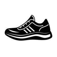 Dynamic running sneaker graphic design featuring fresh line art background vector