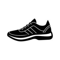 Dynamic running shoe silhouette design featuring crisp line art background vector