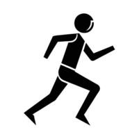 Contemporary runner icon illustration design featuring crisp line art background vector