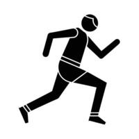 Minimal runner figure design revealing subtle artistic movement quality clearly vector