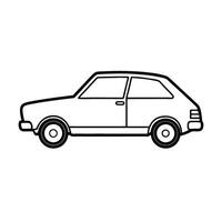 Clean9 minimalist line art design for hatchback in white background vector