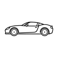 Refined5 minimalist line art design for roadster in white background vector