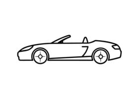Clean5 minimalist line art design for coupe in white background vector